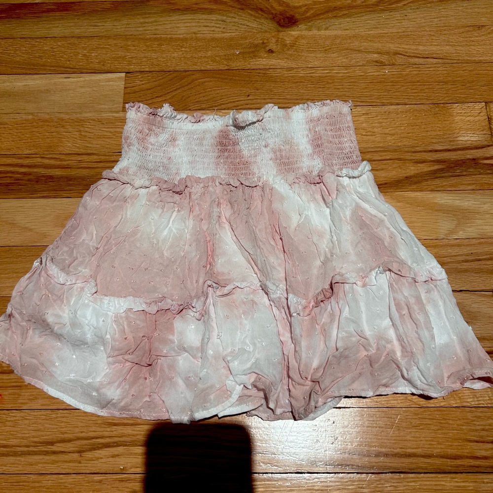 Vintage Havana: Pink/White flowy skirt
